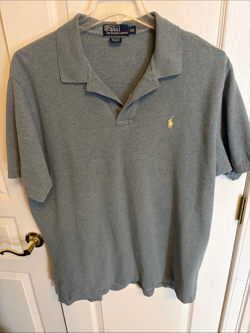 Polo by Ralph Lauren Heather Slate Short-Sleeve Polo with Yellow Pony